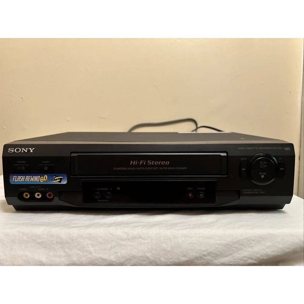 Sony SLV-N51 Hi-Fi Stereo VCR VHS Player Black For Parts or Repair